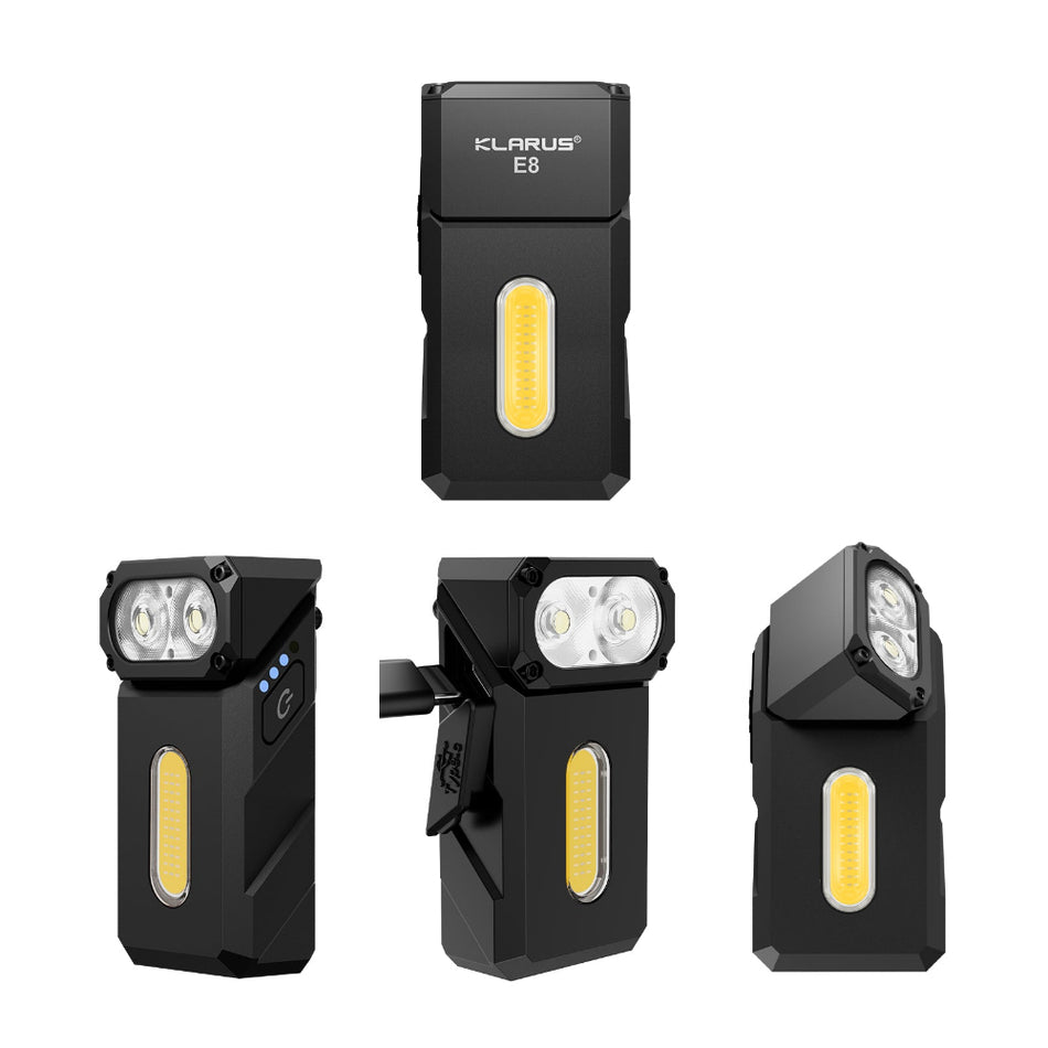 Klarus Durable aluminum alloy flashlight with anti-roll design