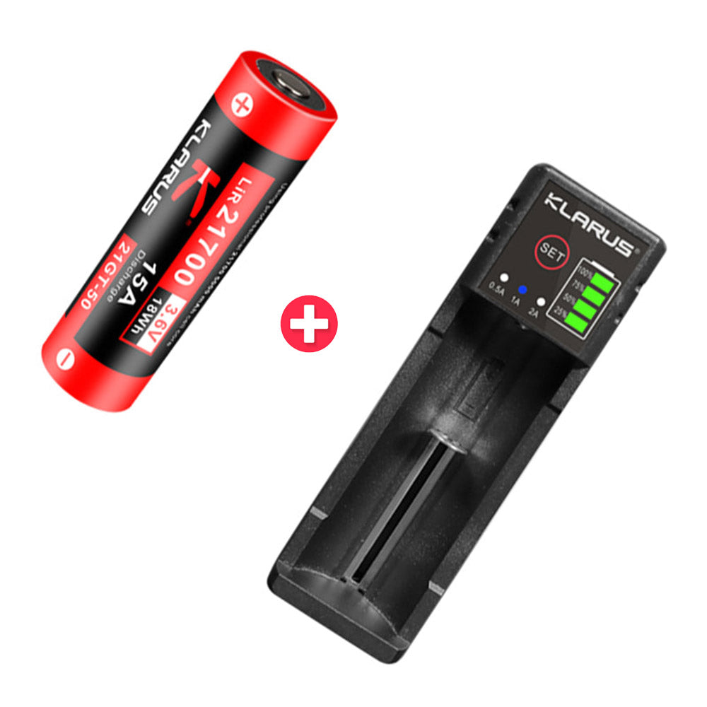 KLARUS 21GT-50 High Performance 21700 Rechargeable 5000mAh Battery Lithium Battery
