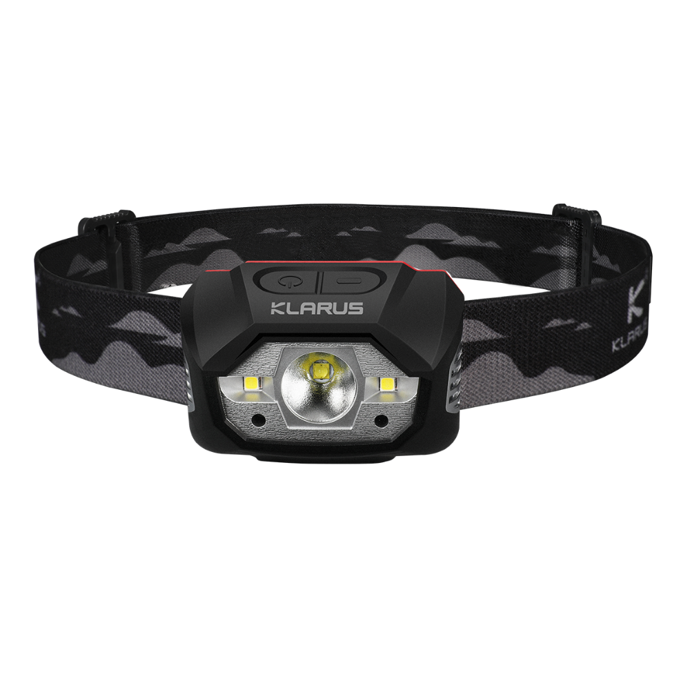 Klarus HM1 Headlamp attached to a helmet for hands-free tasks