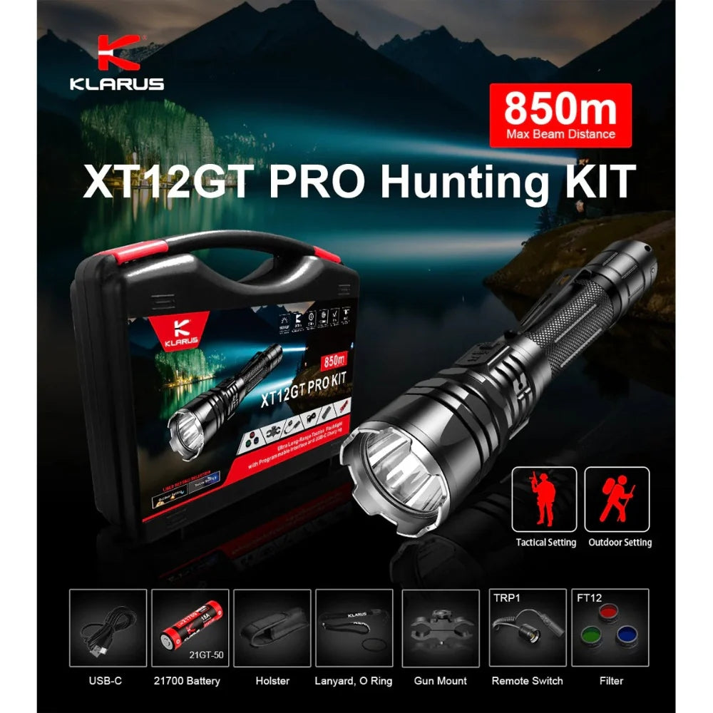 KLARUS XT12GT PRO 1600ルーメン プロフェッショナル懐中電灯 LEDフラッシュライト