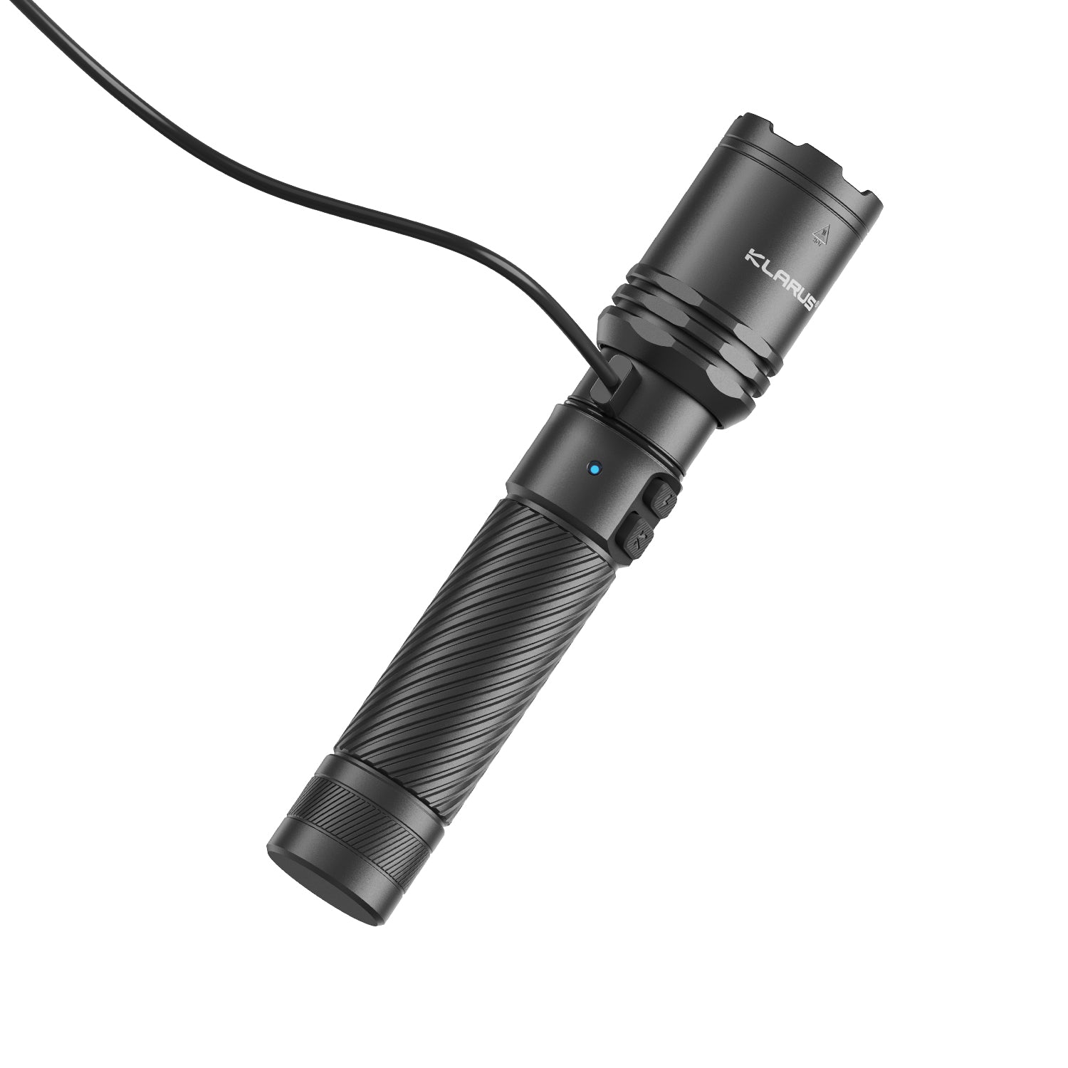 Bright 1000 lumen Klarus EP10 Pro EDC flashlight illuminating dark roadside