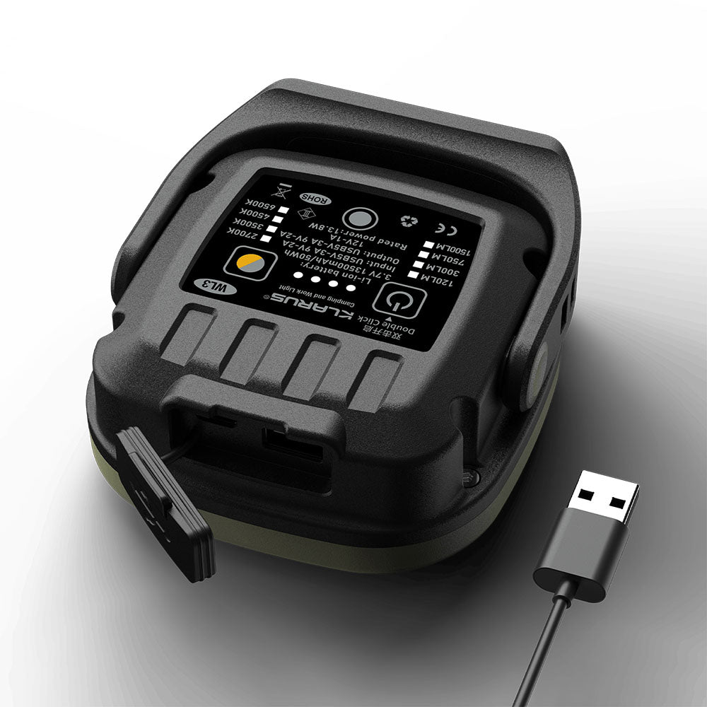 KLARUS WL3 ポータブルキャンプランタン 13500mAh 充電式作業灯