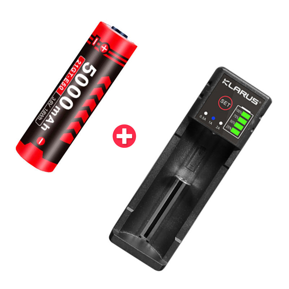KLARUS 21GT-E50 High Performance 21700 Rechargeable 5000mAh Lithium Battery