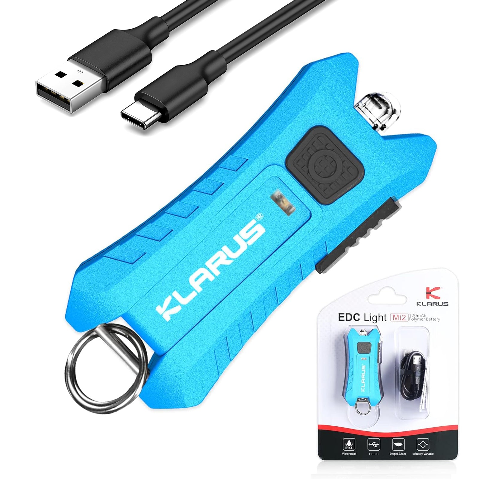 browning flash rechargeable usb keychain flashlight KLARUS Mi2 40 Lumens EDC Flashlight Keychain Small Flashlight