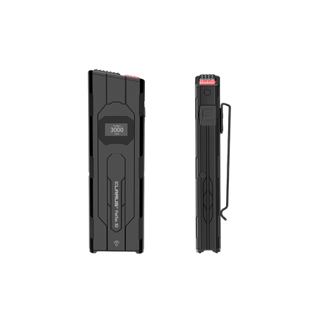 Palm-sized tactical light featuring a durable aluminum alloy body.
