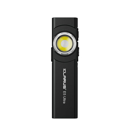 Klarus E5 Ultra compact flashlight with triple illumination sources