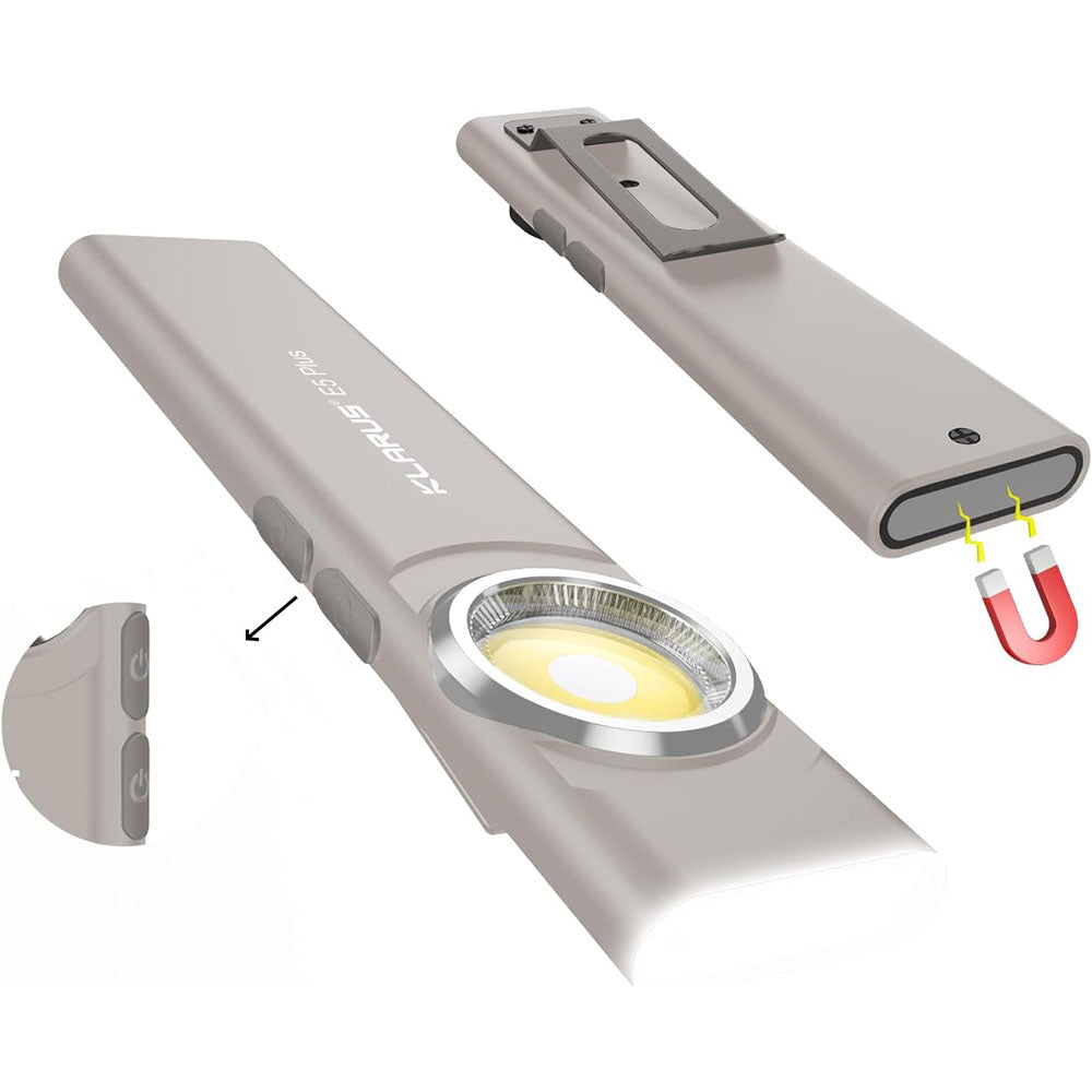 KLARUS E5 Plus Ultra Slim Dual-Switch Triple Lights Magnetische EDC-Taschenlampe 