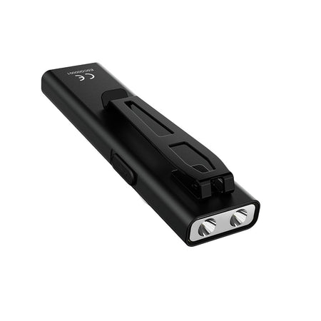 Pocket-sized flashlight with triple light sources and slim aluminum body