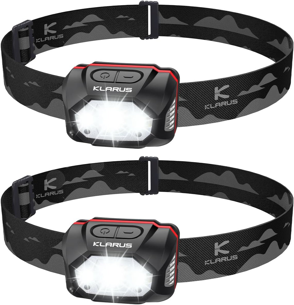 klarus HM1 IPX6 Waterproof Rechargeable Headlamp with Motion Sensor, 70 Hours Long Battery Life, Full Charge in 2.5 Hours, 440 Lumens Consistent Output, Shock and Drop Resistant