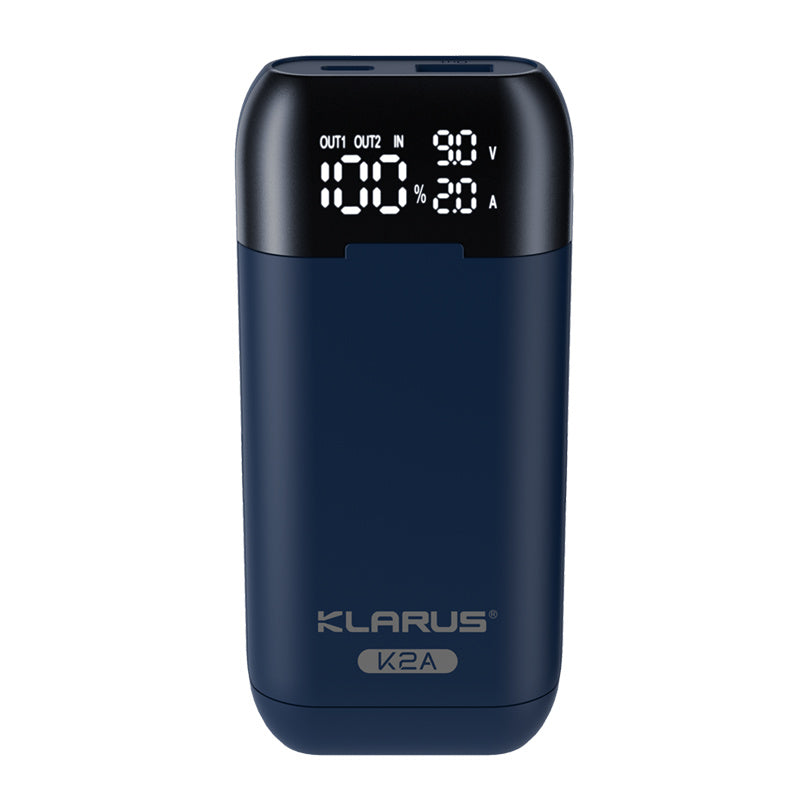 Klarus K2A Charger being used during travel