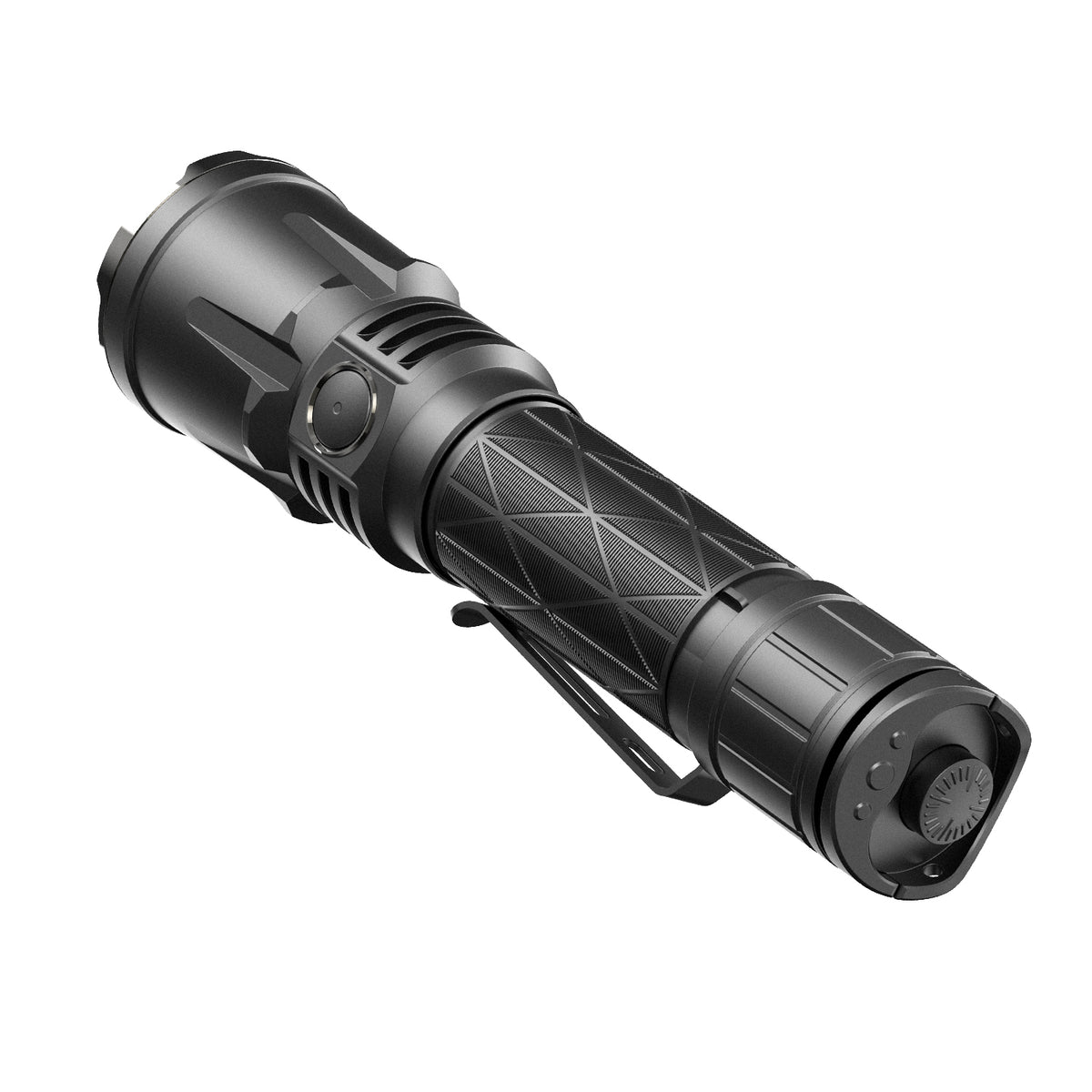 tactical flashlight side button display