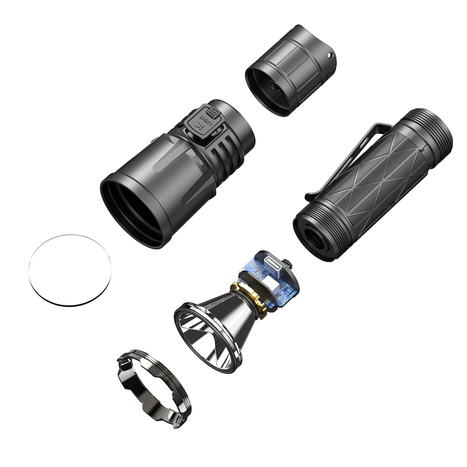 Anatomy of tactical flashlight components