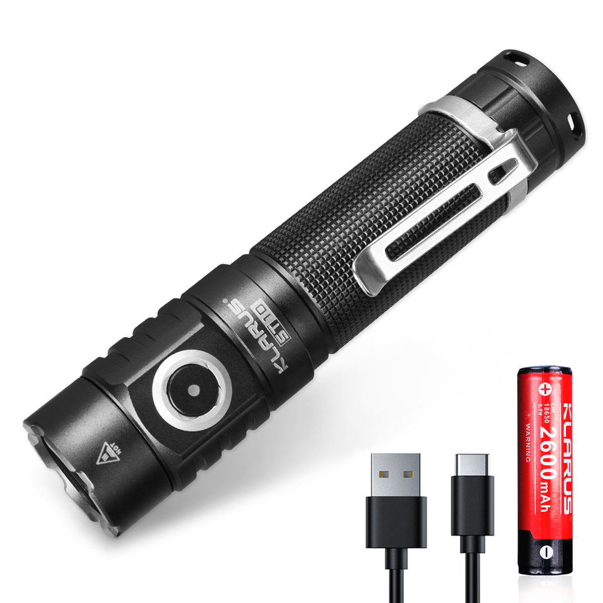 1100 lumens EDC flashlight USB charging